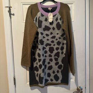 Hem & Thread Multicolor Animal Print Dress-New!